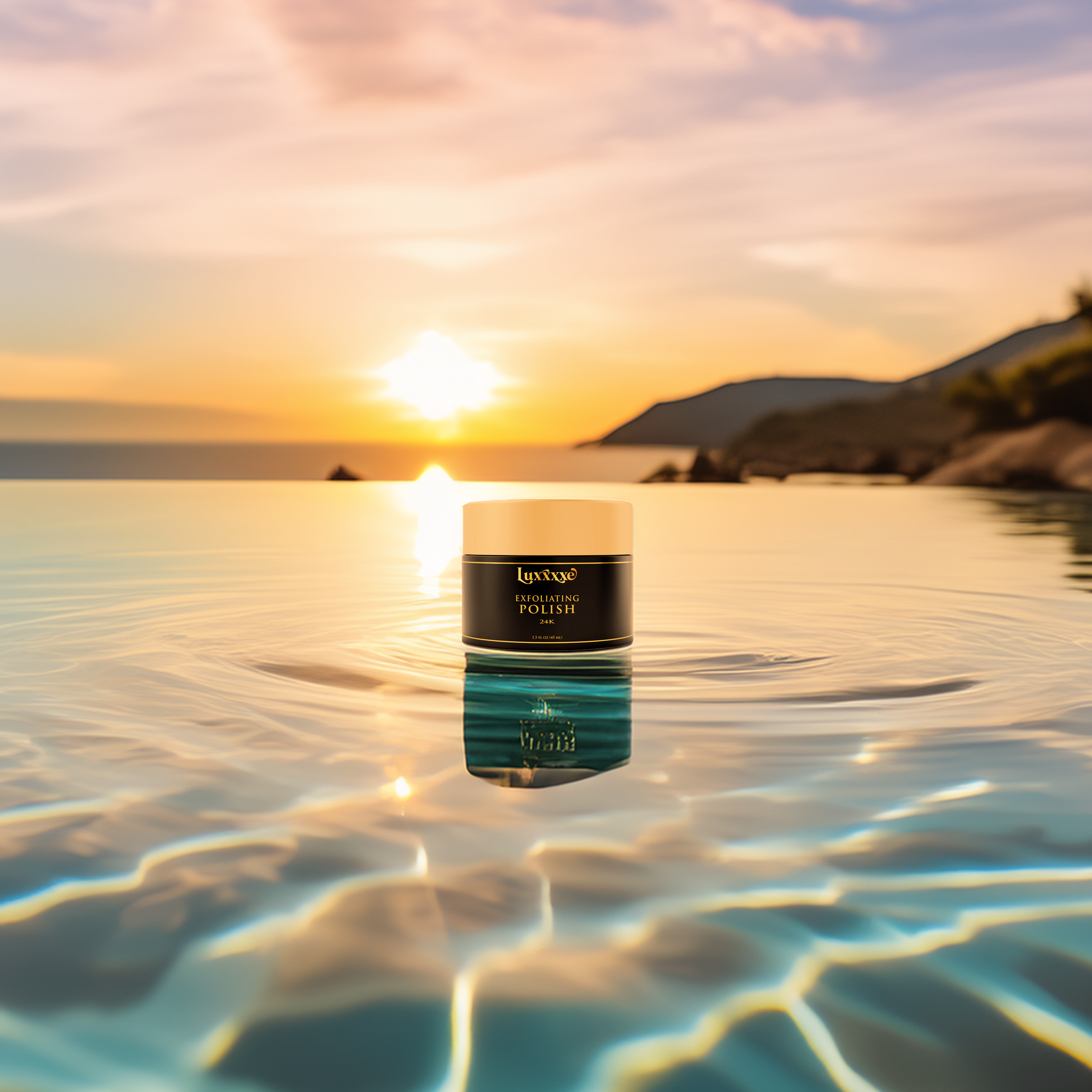 Polaco exfoliante de oro de 24k