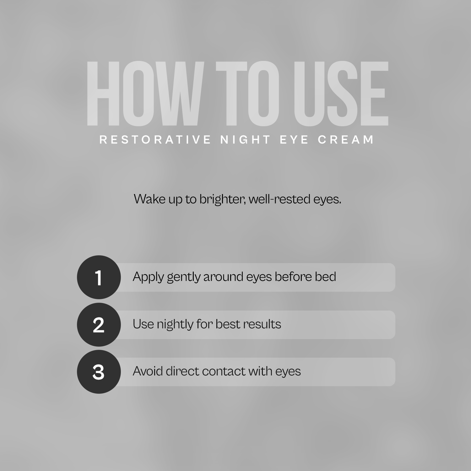 Crema reparadora de noche debajo de los ojos
